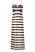 Antonia Linen Midi Dress / Navy Stripes