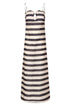 Antonia Linen Midi Dress / Navy Stripes
