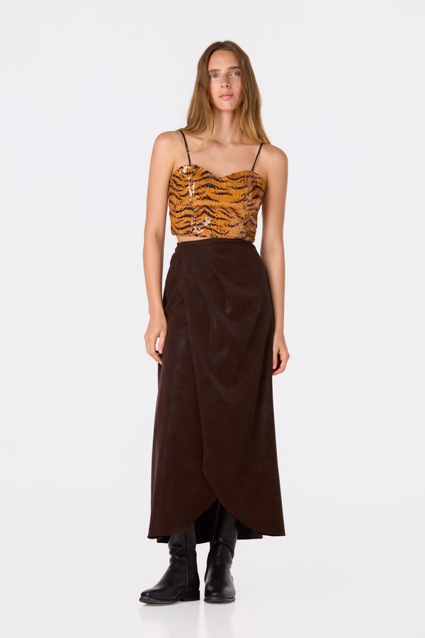 Baracoa Sequin Crop Top / Tiger Bomb