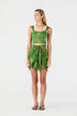 Calima Cotton Silk Top / Green Buganvilias