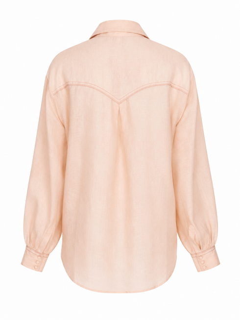 Texas Linen Shirt/ Soft Pink