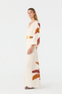 Hojarasca Linen Maxi Dress / Fuchsia Palm