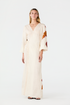 Hojarasca Linen Maxi Dress / Fuchsia Palm