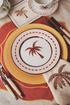 JDD Palm Dinner Plate / Yellow