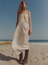Cayetana Silk Jacquard Maxi Dress / Ivory Rainforest