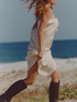 Cayetana Silk Jacquard Maxi Dress / Ivory Rainforest