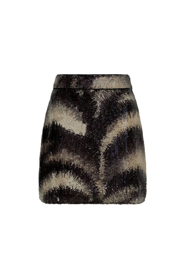 Carmelita Sequins Mini Skirt / Black