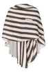 Cavalo Embroidered Linen Poncho / Ivory and Navy