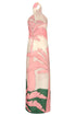Cayetana Silk Crepe Maxi Dress / Peach Palms