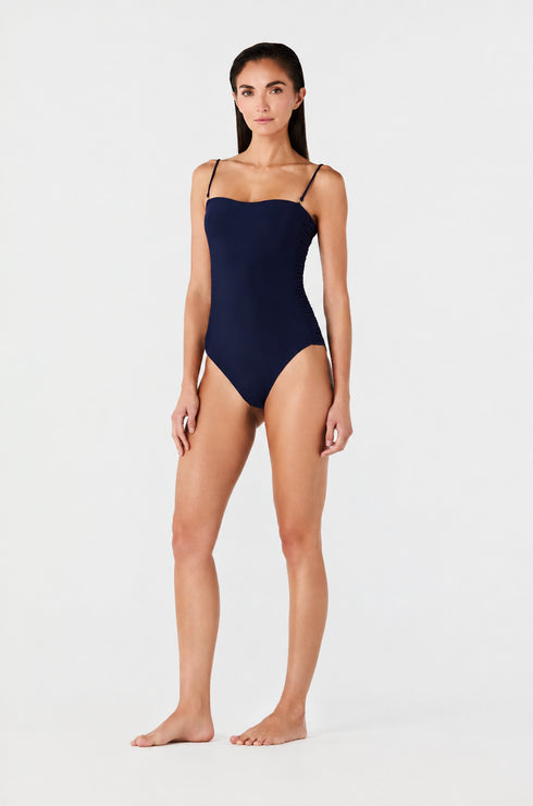 Las Balsas One Piece / Navy - Ivory