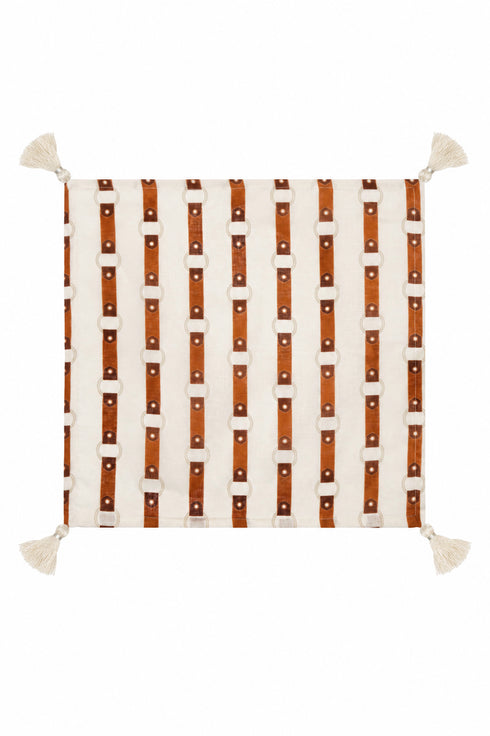 Horse Reins Linen Napkins with Tassels / Set of 4
