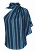 Chiminango Silk Blouse / Blue Chains