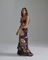 Sevillana Crepe Chine Dress / Purple Gladiolos