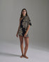 Carmelita Crepe Chine Mini Skirt / Black Arabesque