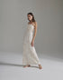 Tejada Pleated Cotton Midi Dress / Ivory Guayacan