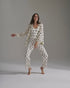 Don Simon Martellato Silk Shirt / Ivory - Black Polka Palms