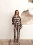 Joao Cotton Silk Pants / Navy Ornament Stripes