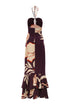 Sevillana Crepe Chine Dress / Purple Gladiolos