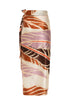 Mapara Satin Silk Skirt / Lilac Platanera Leaves