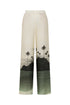 San Benito Linen Pants / Green Tropical Landscape