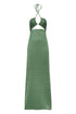 Josefina Shiny Jersey Maxi Dress / Emerald Mini Scales