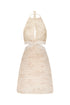 San Agustin Pleated Cotton Mini Dress / Ivory Guayacan