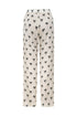 Santo Tomás Martellato Silk Pants / Ivory - Black Polka Palms