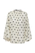 Don Simon Martellato Silk Shirt / Ivory - Black Polka Palms