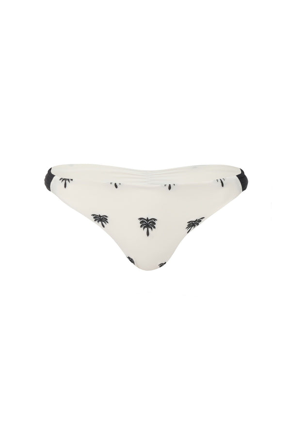 Potosi Embroidered Bottom / Ivory - Black Polka Palms