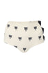 Tejada Embroidered Bottom / Ivory - Black Polka Palms