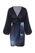 Hojarasca Martellato Silk Mini Dress / Navy Tropical Landscape