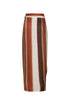 Mapara Linen Skirt / Terra Stripes