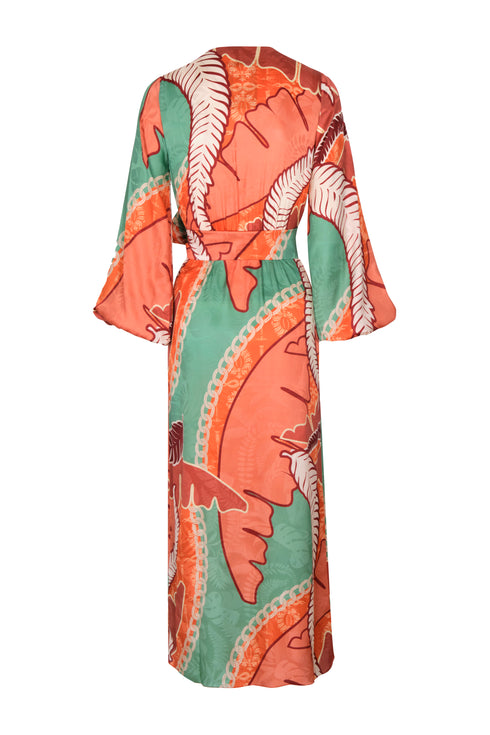 Tertulia Jacquard Maxi Dress / Coral