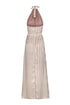 Magdalena Satin Silk Maxi Dress / Ivory Wine Seeds