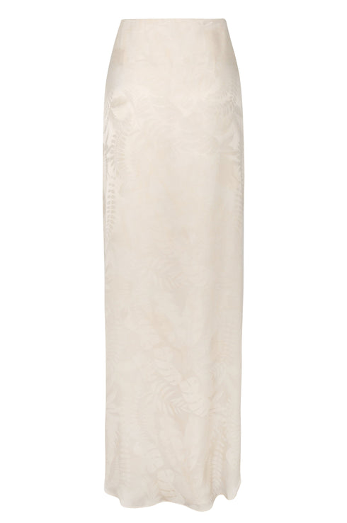 La Bamba Silk Jacquard Pants / Ivory Rainforest