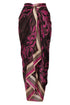 De La Falaise Cotton Silk Sarong / Fuchsia Flowers