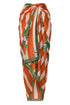 De La Falaise Cotton Silk Sarong / Green Solana Shield