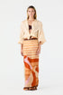 De La Falaise Cotton Silk Sarong / Orange Horses