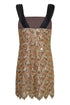El Club del Clan Beaded Palms Mini Dress / Gold
