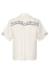 El Jared Linen Embroidered Shirt / Ivory Blue Horseshoes