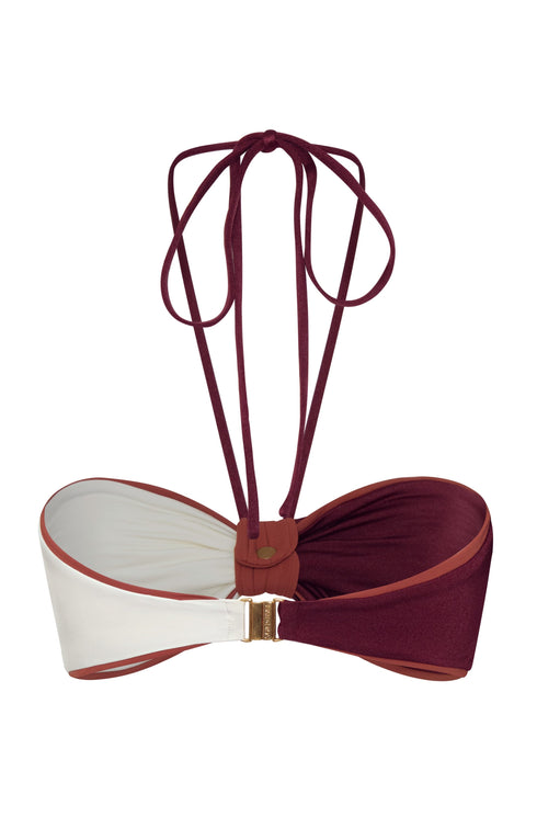 Emma Top / Purple & Ivory