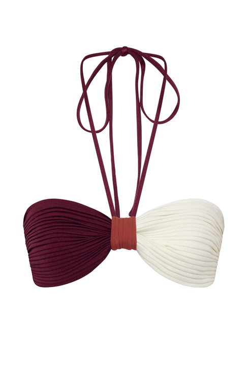 Emma Top / Purple & Ivory