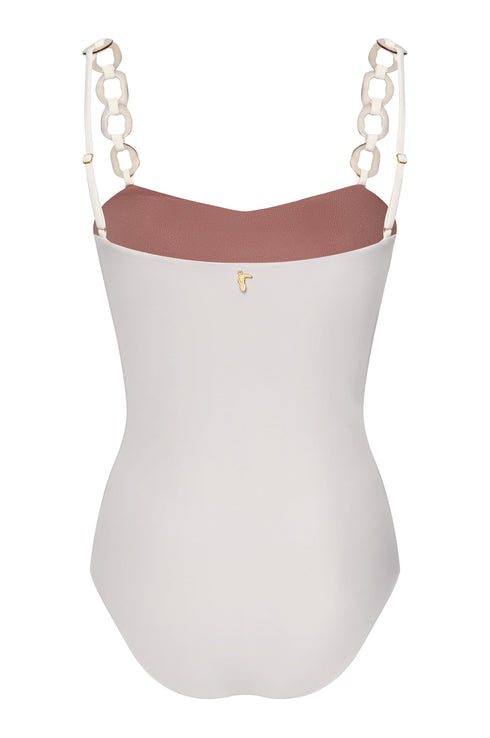 Esteros Embroidered One Piece / Ivory