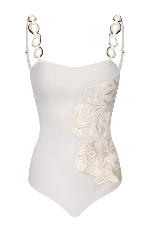 Esteros Embroidered One Piece / Ivory