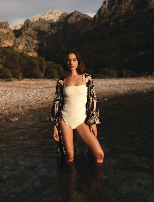 Tejada Pleated One Piece / Ivory