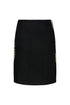 Guainia Embroidered Linen Mini Skirt / Black