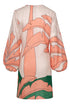 Hojarasca Linen Mini Tunic Dress / Peach Palms