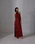 Magdalena Jacquard Maxi Dress / Wine
