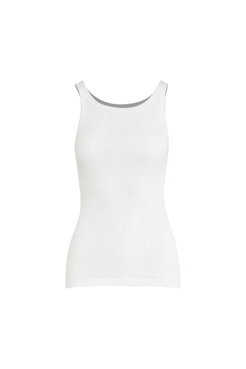Coco Tank Top / White - Pink