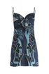 Victoria Cotton Mini Dress / Blue Garden